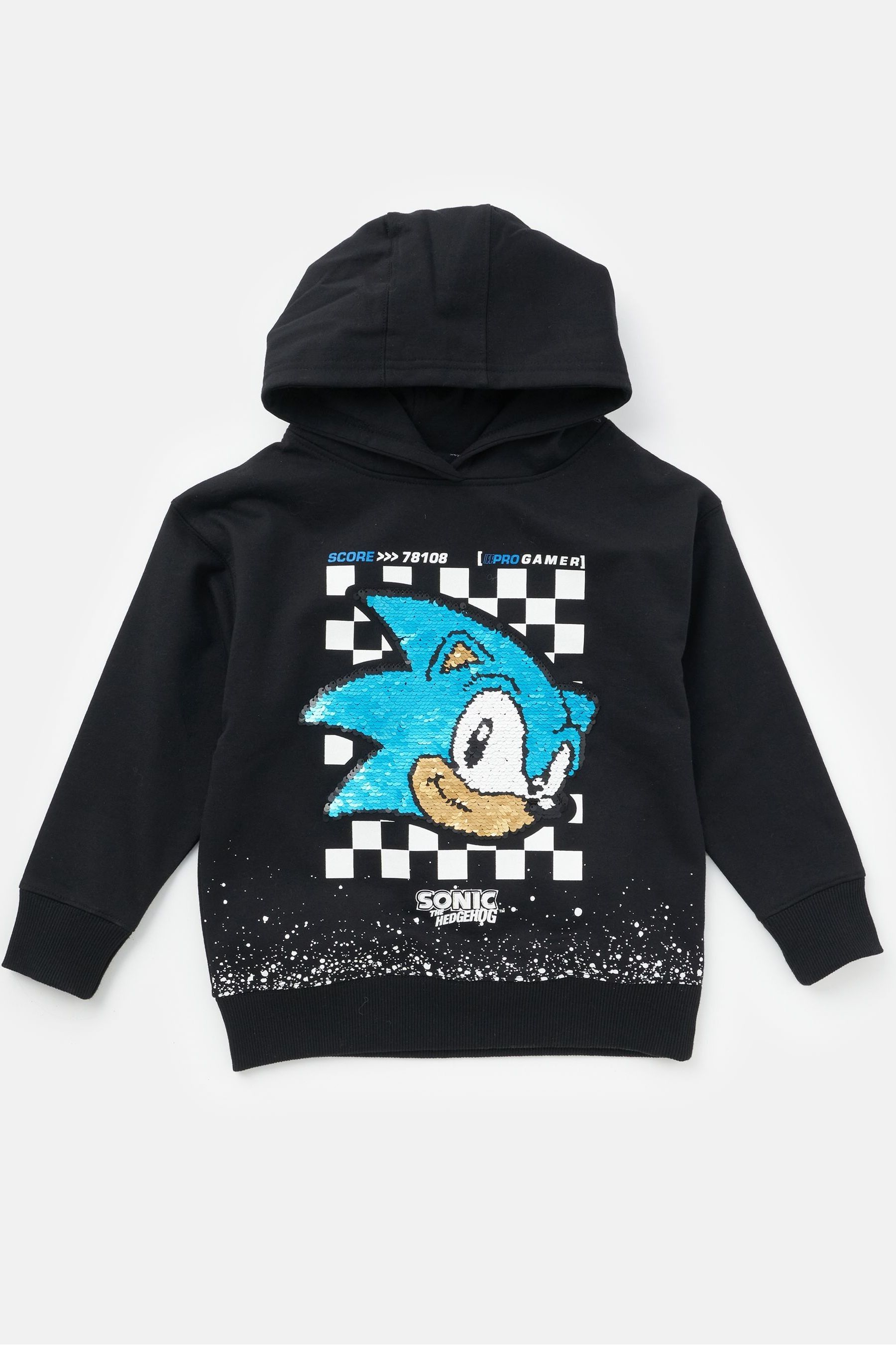 Buy Angel Rocket Black Blue Sonic Print Hoodie from Next Australia