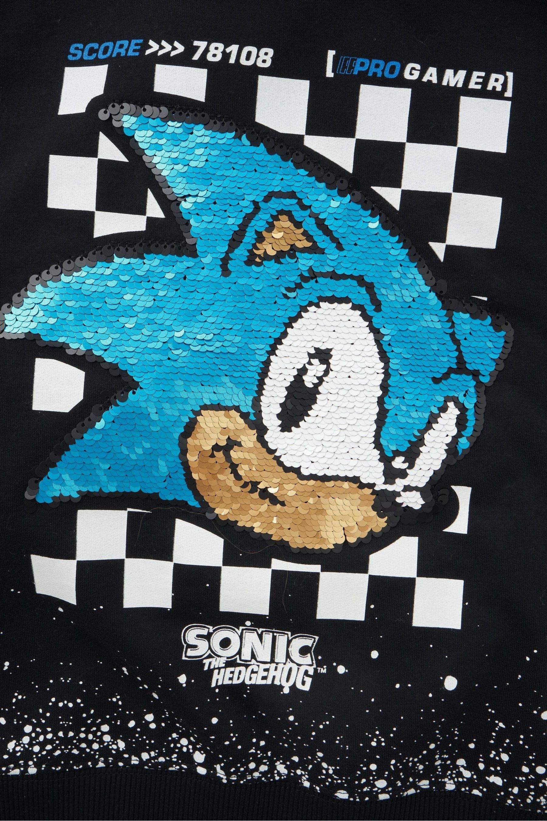 Buy Angel Rocket Black Blue Sonic Print Hoodie from Next Portugal
