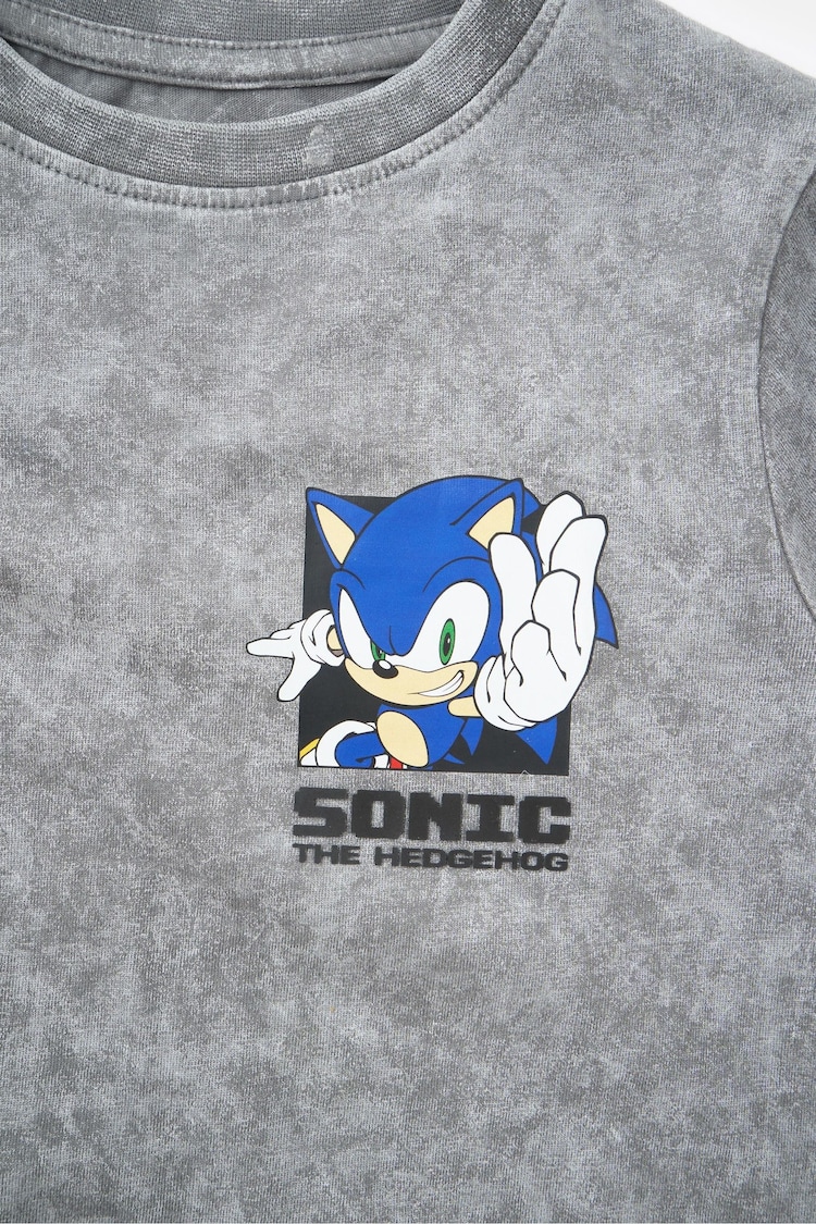 Angel & Rocket Grey Sonic 100% Cotton Long Sleeve T-Shirt - Image 6 of 6