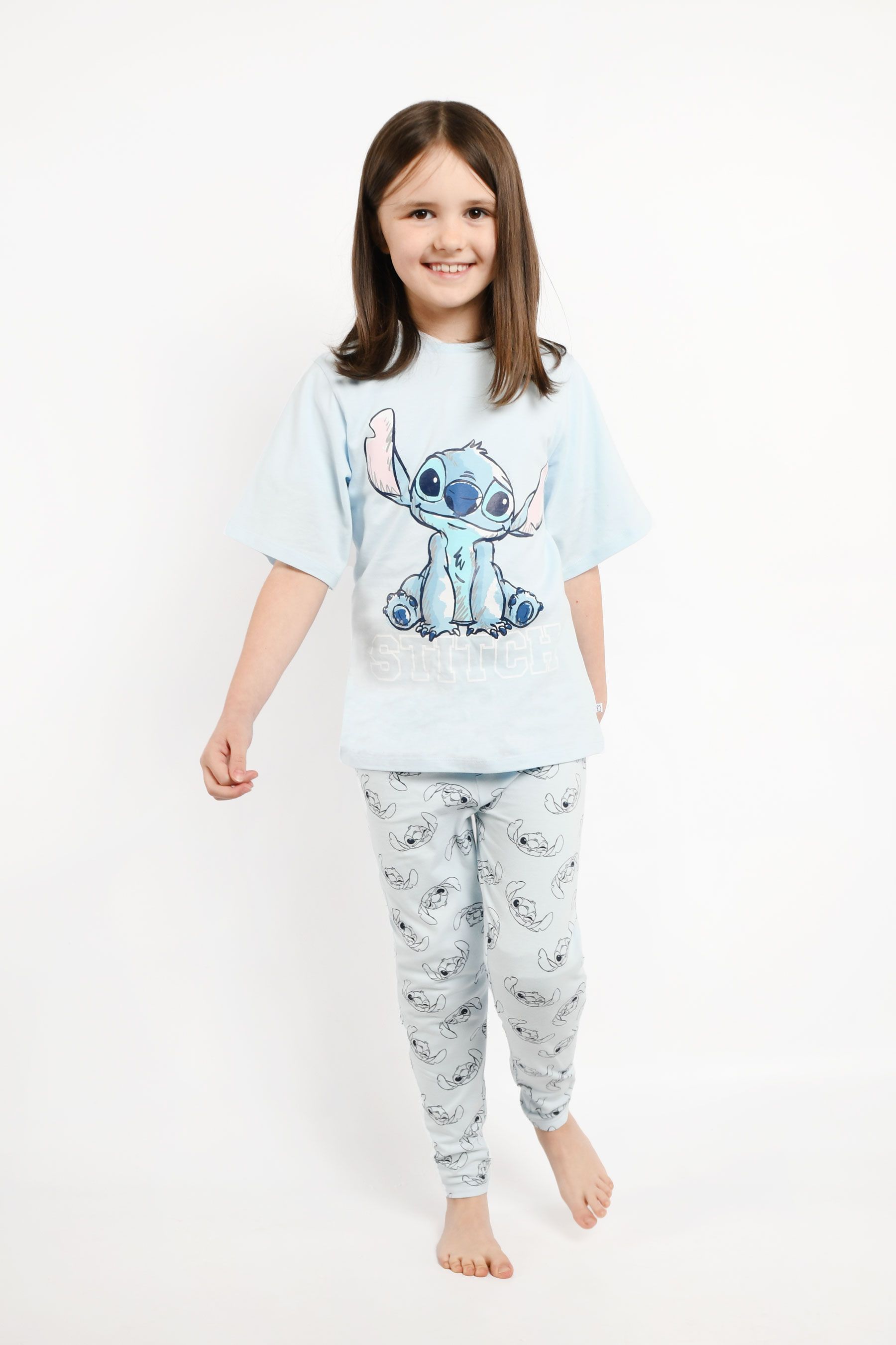 Kopen Brand Threads Disney Lilo and Stitch Girls 100 Cotton Pyjama Set from Next Netherlands