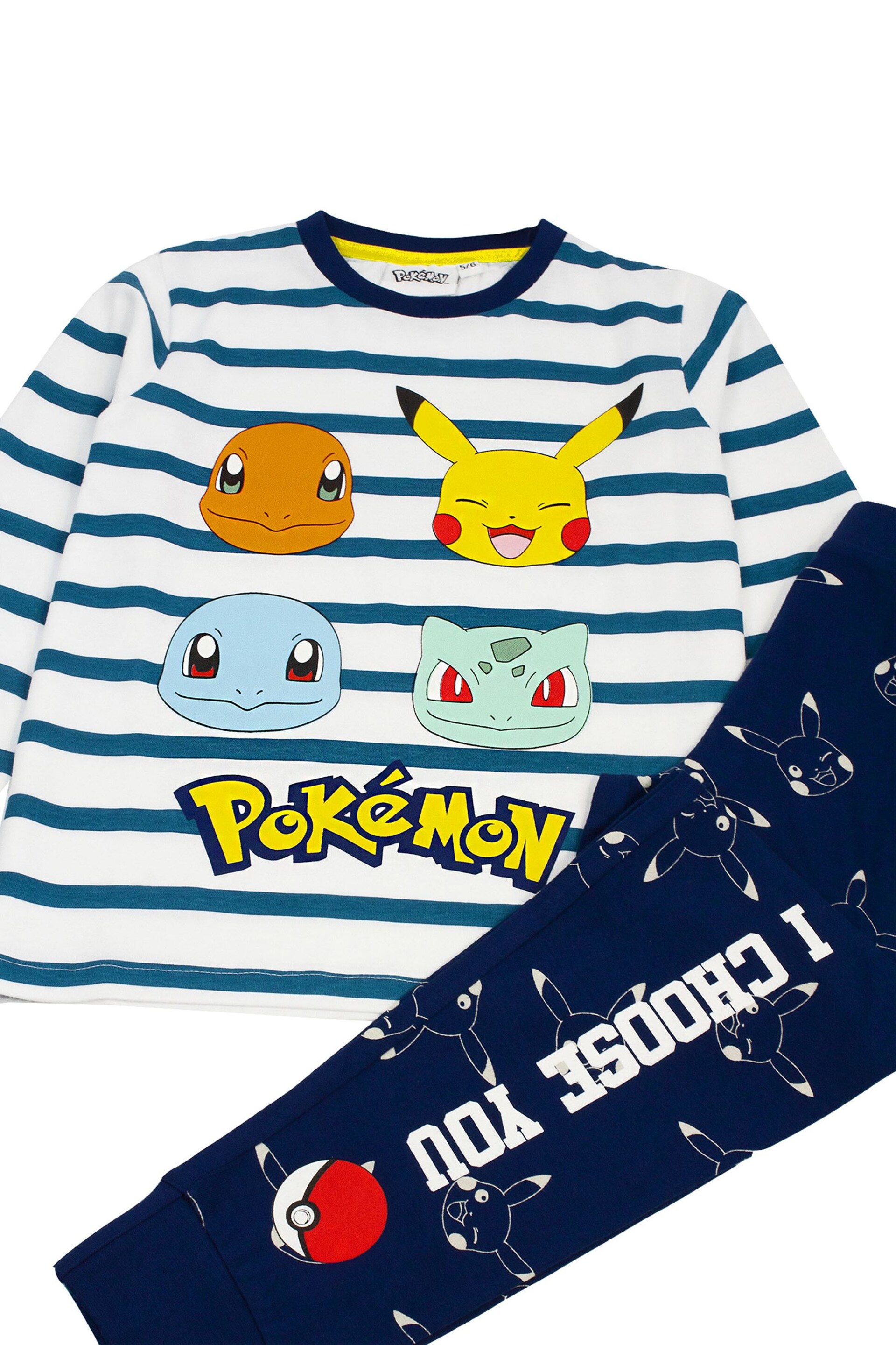 Vanilla Underground Blue Pokemon Long Leg Kids Pyjama Set - Image 3 of 6