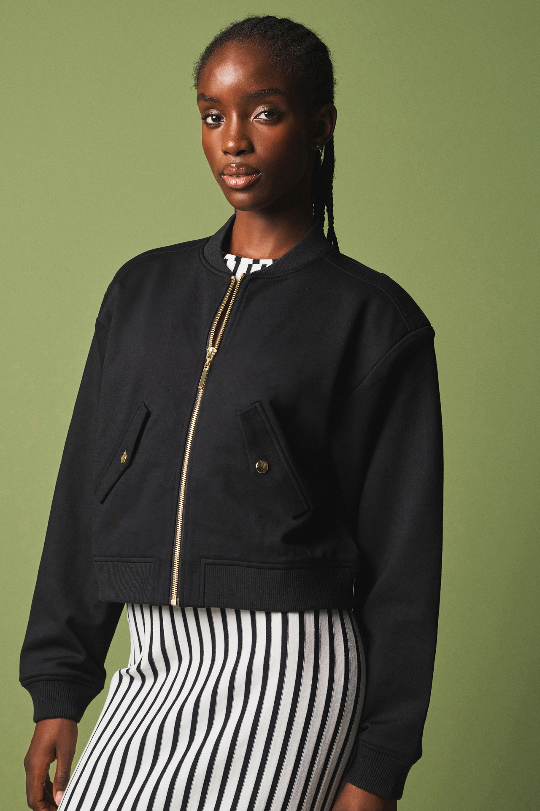 Buy Black Ponte Bomber Jacket from Next Luxembourg