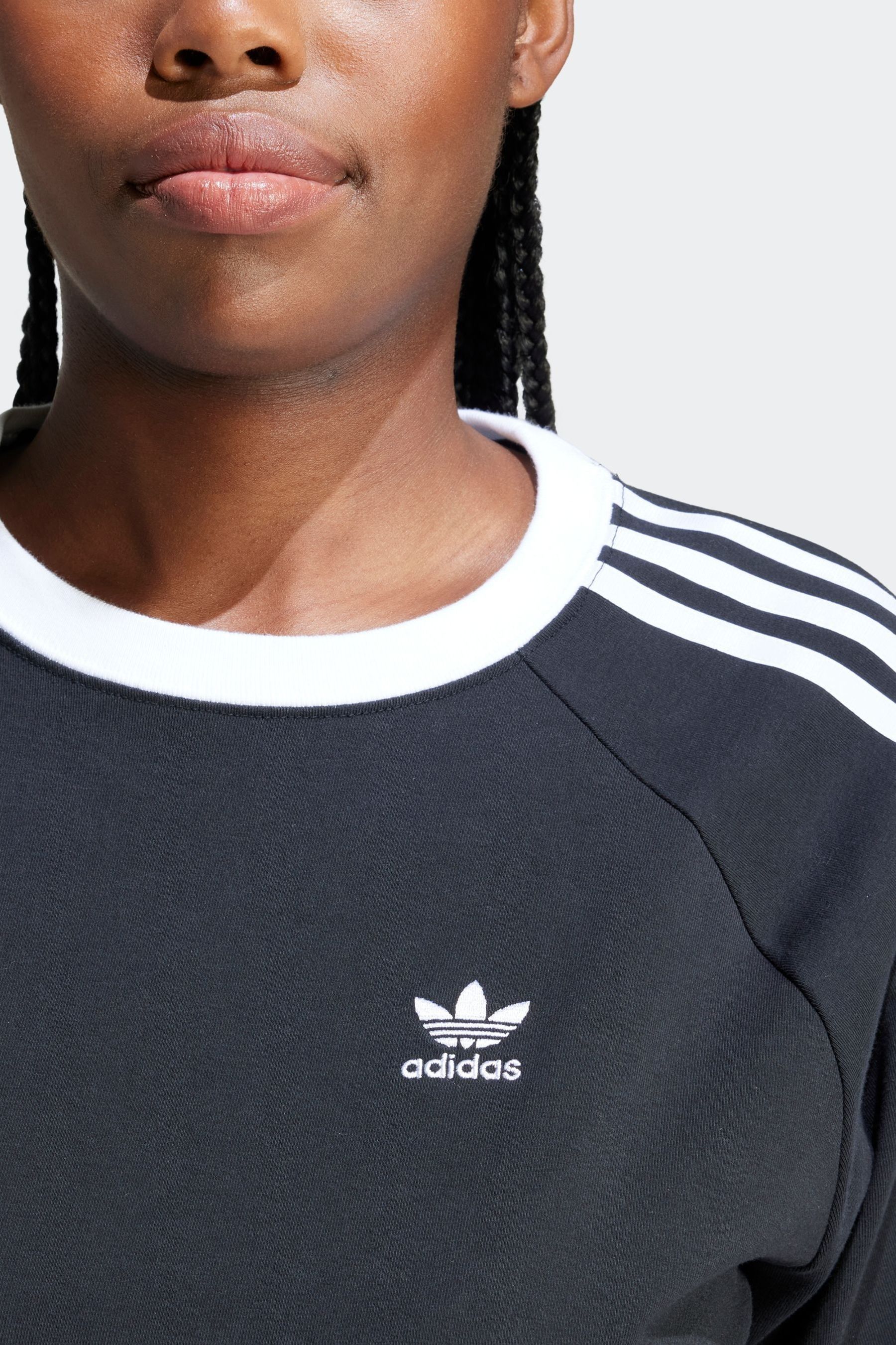Buy adidas Originals Black 3 Stripes Raglan Dress from Next Luxembourg
