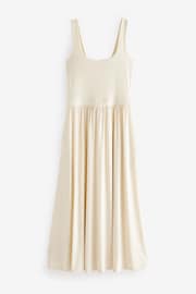 Cream Jersey Waisted Summer Dress - Image 5 of 7