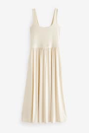 Cream Jersey Waisted Summer Dress - Image 6 of 7