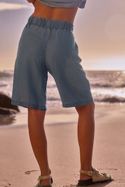 Blue TENCEL™ Denim Bermuda Shorts - Image 4 of 7