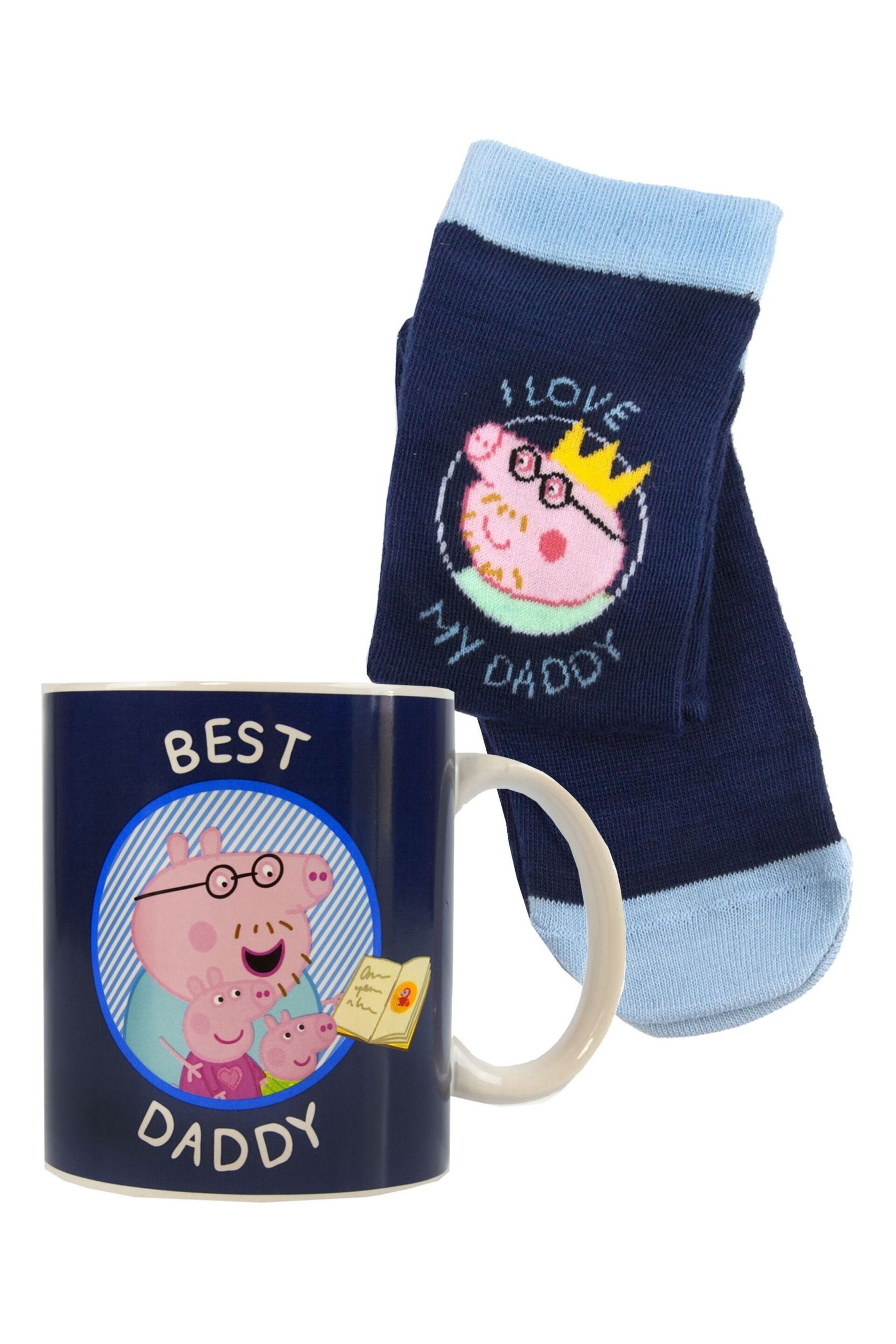 Vanilla Underground Blue Peppa Pig Pusheen Green Mug And Sock Set - Image 2 of 5