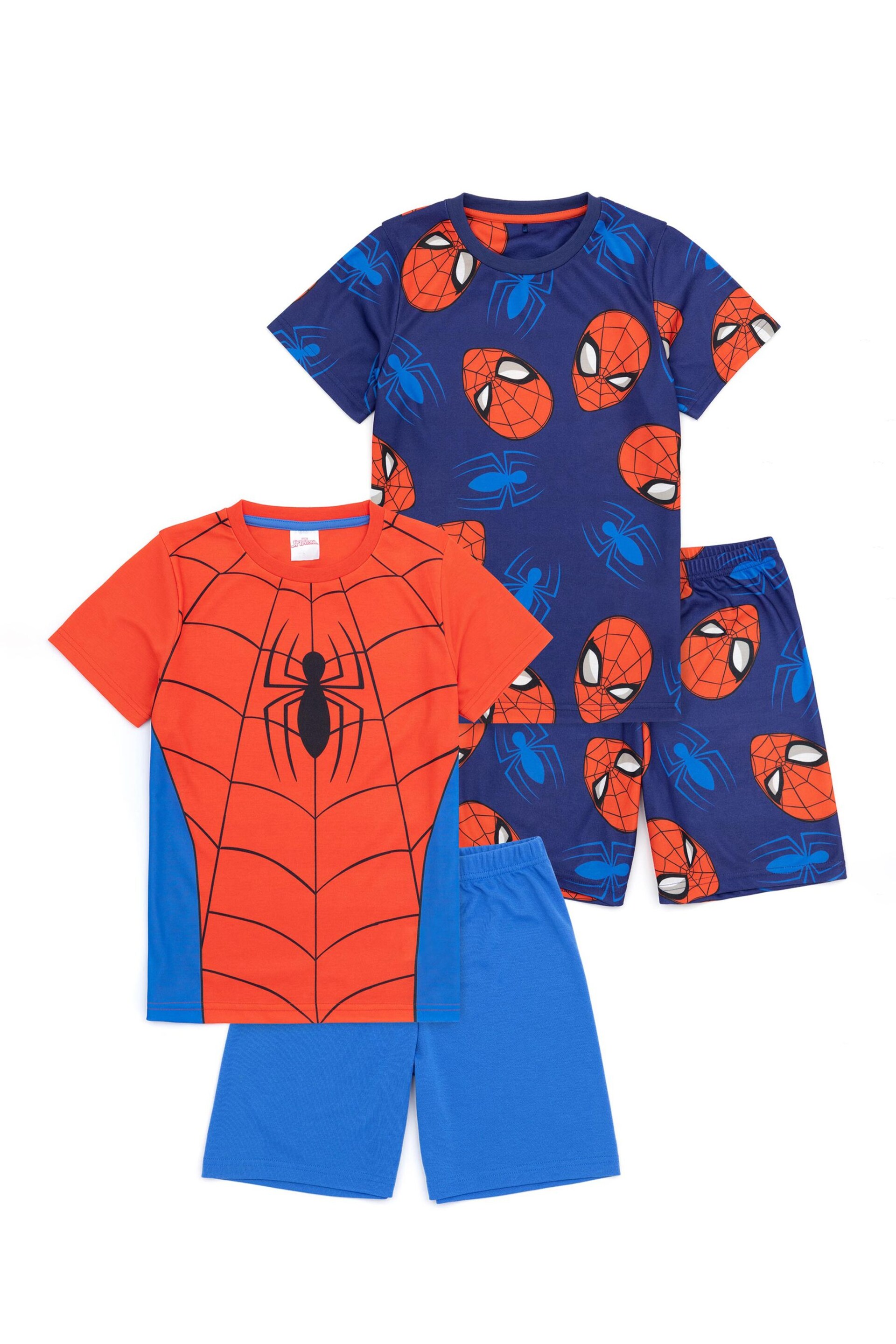 Vanilla Underground Red Boys Spiderman Pyjamas 2 Pack - Image 1 of 5