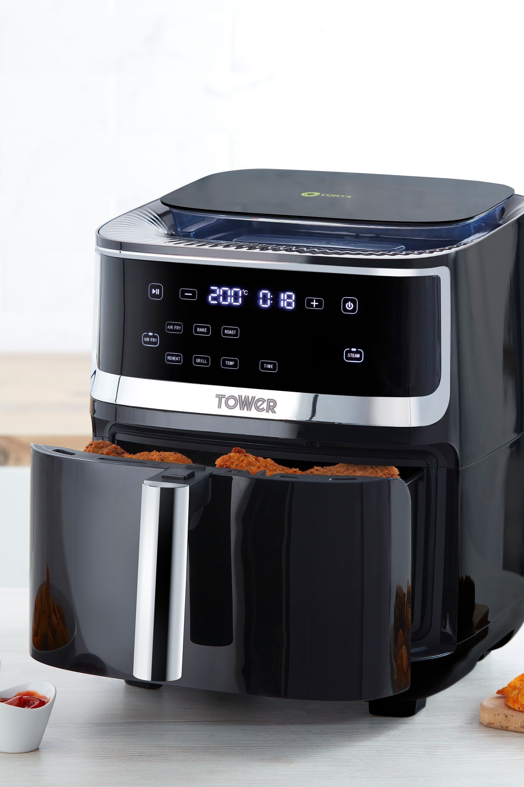Steam fryer outlet