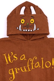 Vanilla Underground Brown Gruffalo Kids Character Towel Poncho - Image 2 of 4