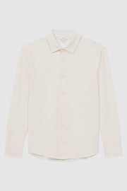 Reiss Ecru Bosa Textured Button-Through Shirt - Image 2 of 4