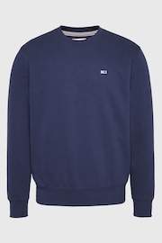 Tommy Jeans Blue  Flag Patch Fleece Sweatshirt - Image 4 of 4