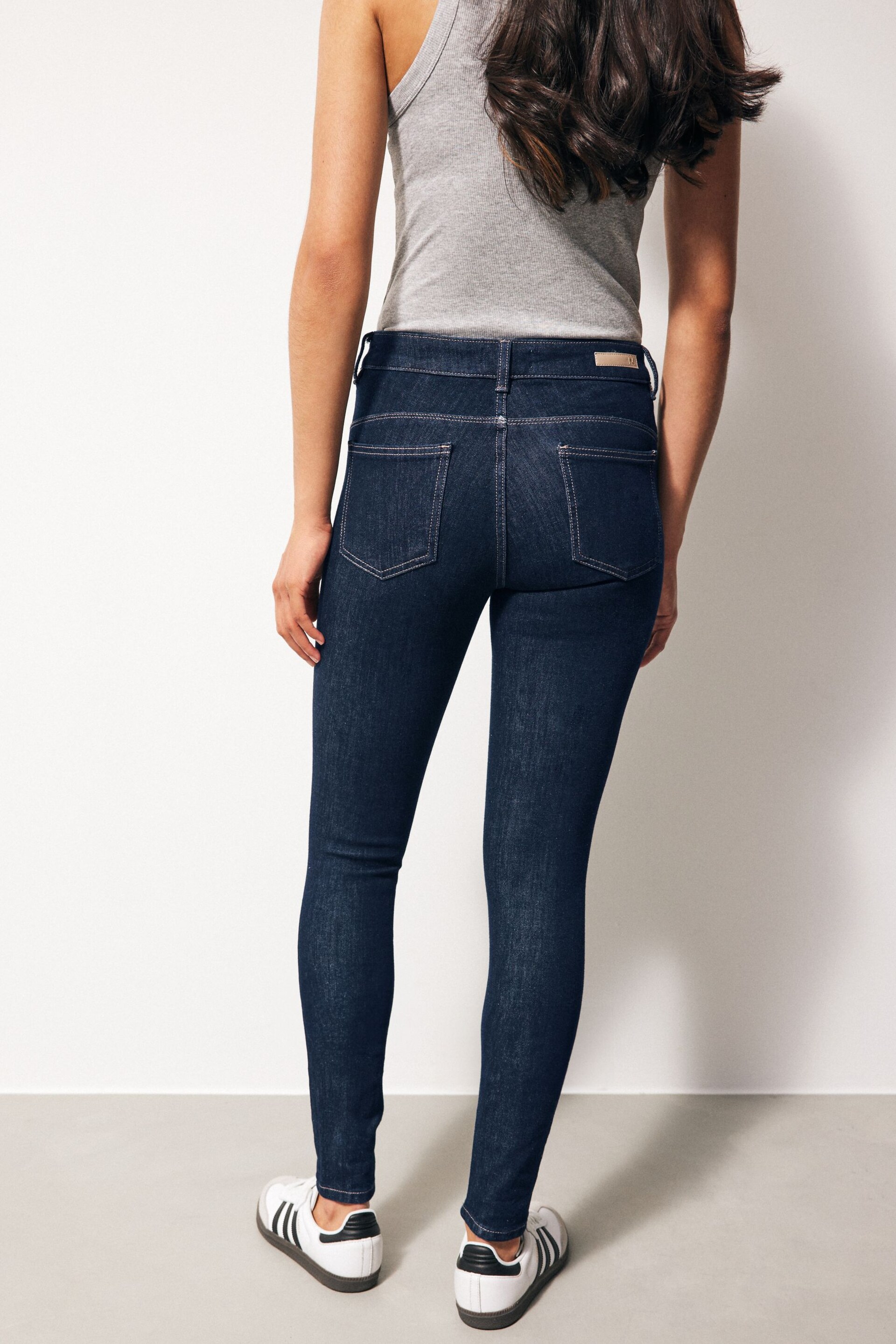 Rinse Blue Skinny 360° Stretch Jeans - Image 3 of 7