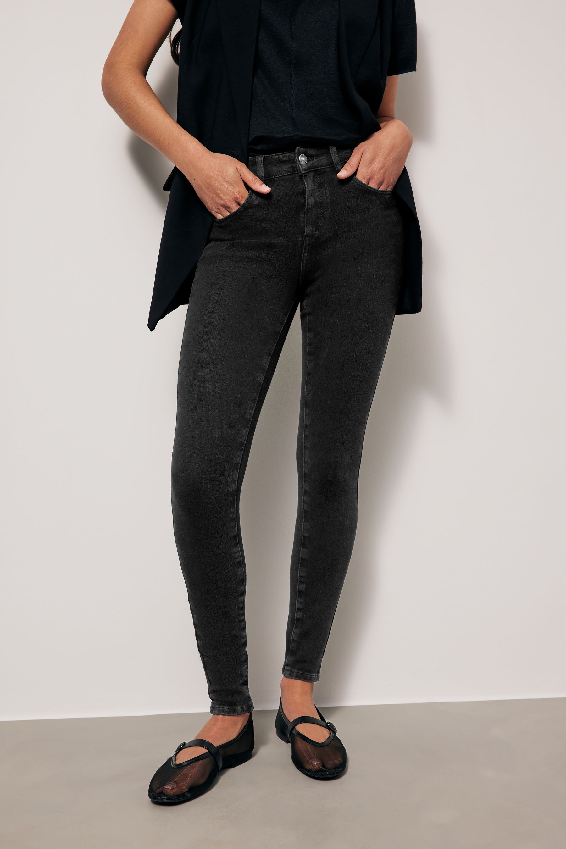 Buy Black Skinny 360 Stretch Jeans from the Next UK online shop