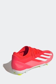 adidas Red/White Football X Crazyfast League Firm Ground Adult Boots - Image 4 of 12