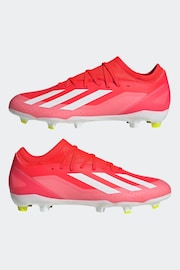 adidas Red/White Football X Crazyfast League Firm Ground Adult Boots - Image 5 of 12