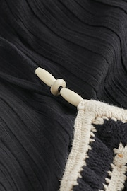 Black/White Crochet Maxi Summer Dress - Image 9 of 9