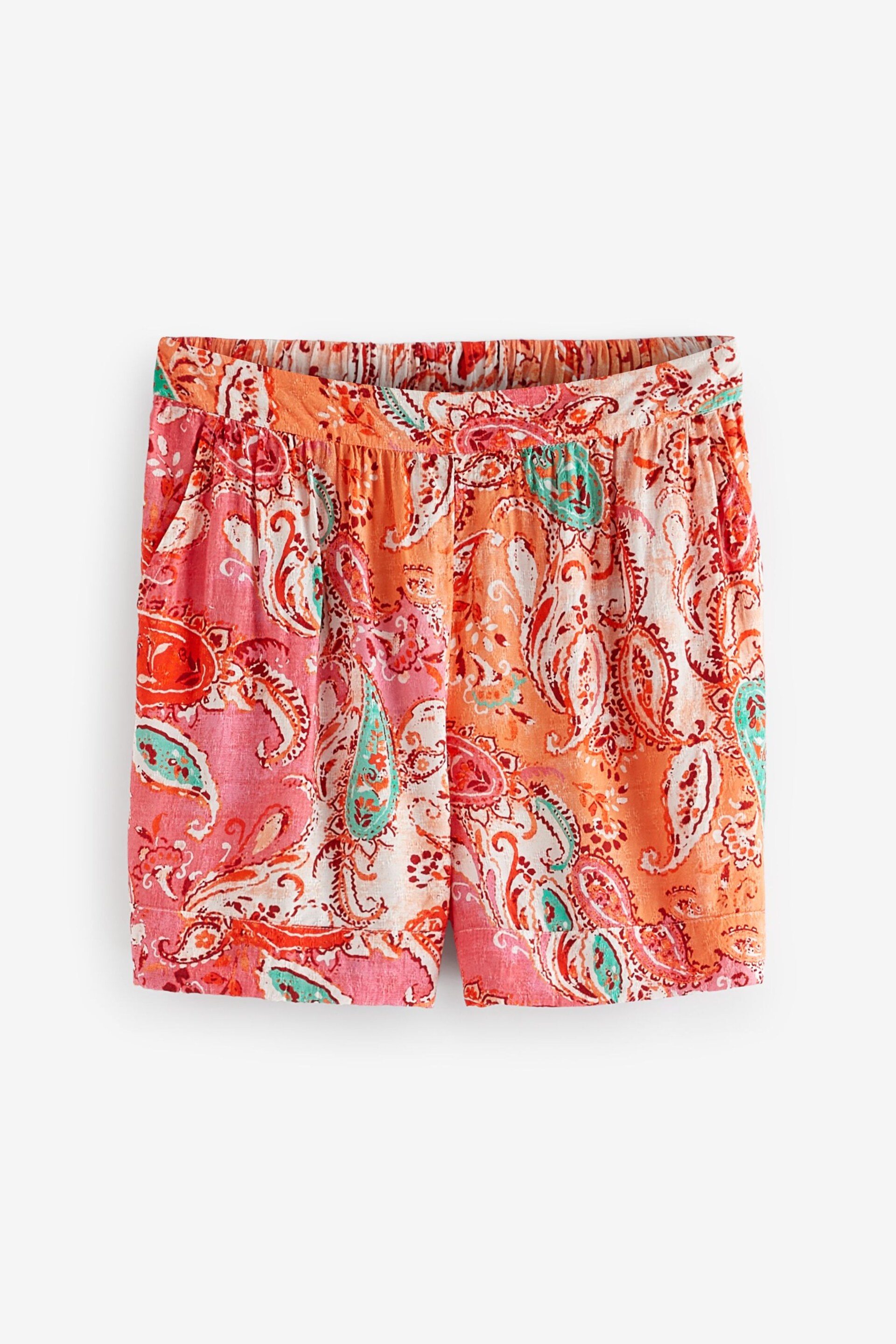Orange/Pink Pull-On Shorts - Image 5 of 6
