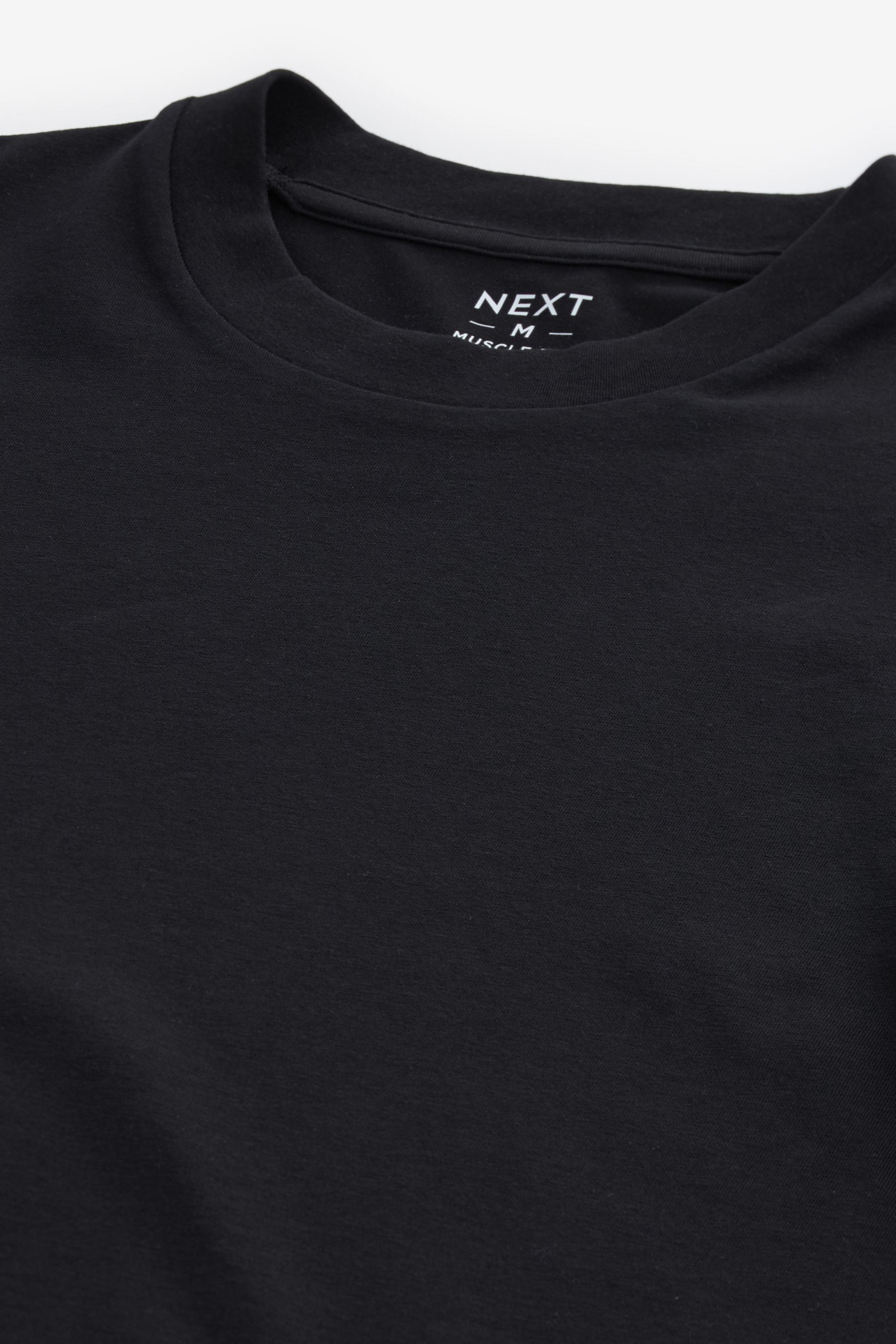 Buy Black Muscle Fit Essential Crew Neck T Shirt from the Next UK online shop