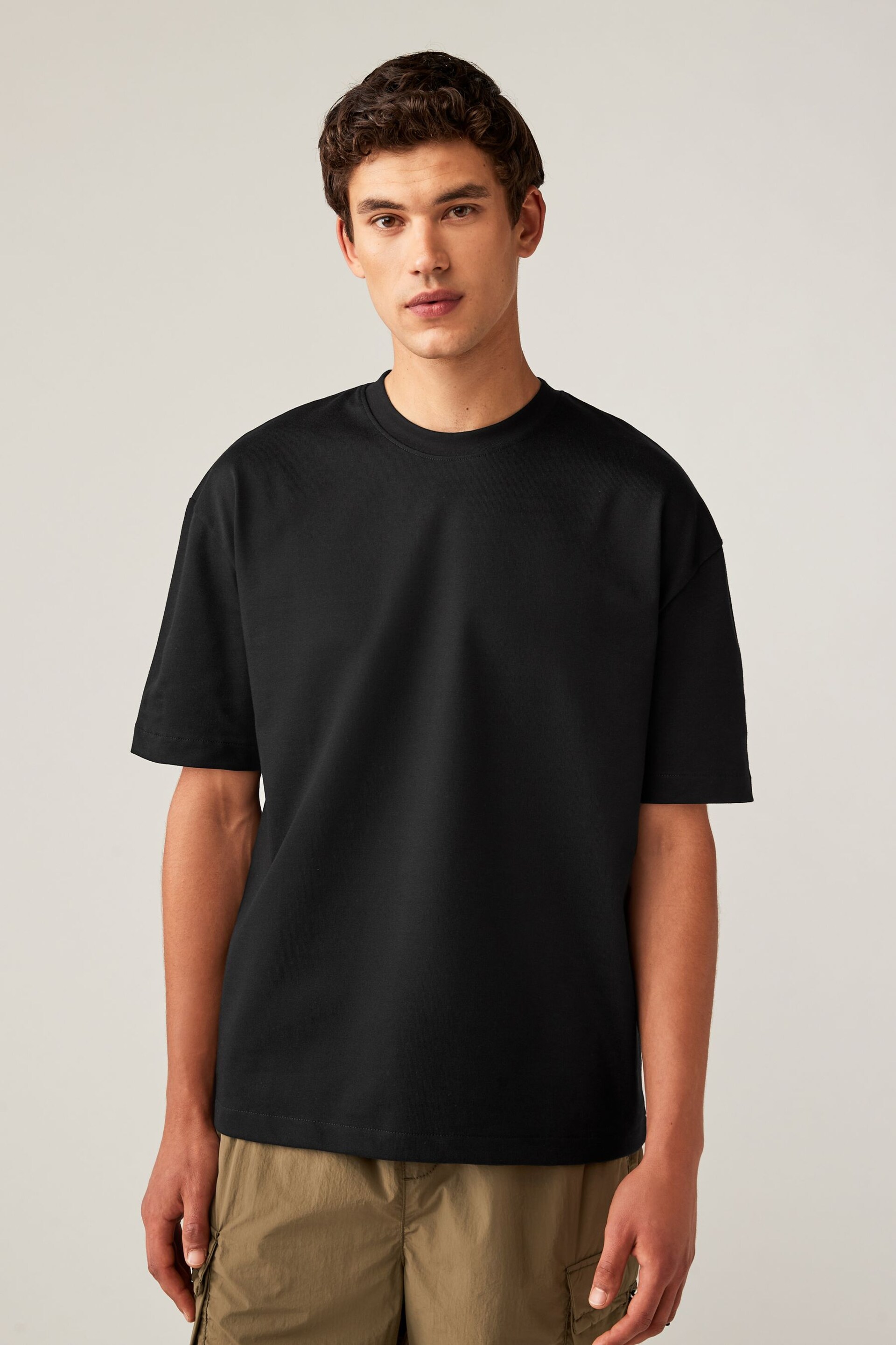 Black Relaxed Fit Heavy weight T-Shirts 3 Pack - Image 2 of 10