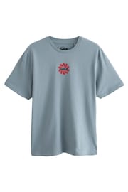 Blue Relaxed Fit Japanese Back Print Graphic T-Shirt - Image 5 of 8