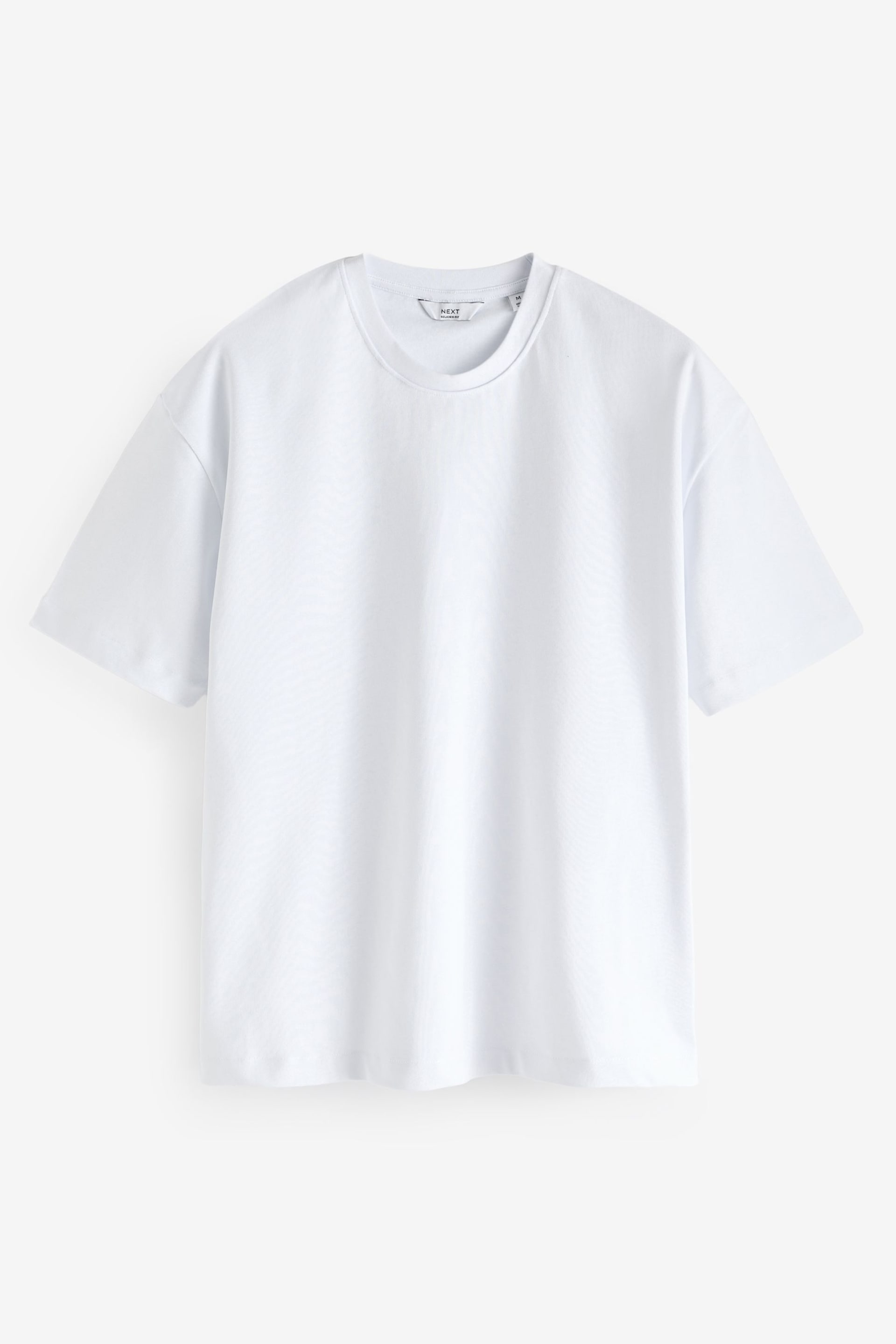 White Relaxed Fit Heavy weight T-Shirts 3 Pack - Image 6 of 8
