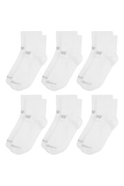 New Balance White Multipack Ankle Flat Socks - Image 1 of 3
