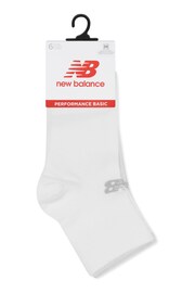 New Balance White Multipack Ankle Flat Socks - Image 3 of 3
