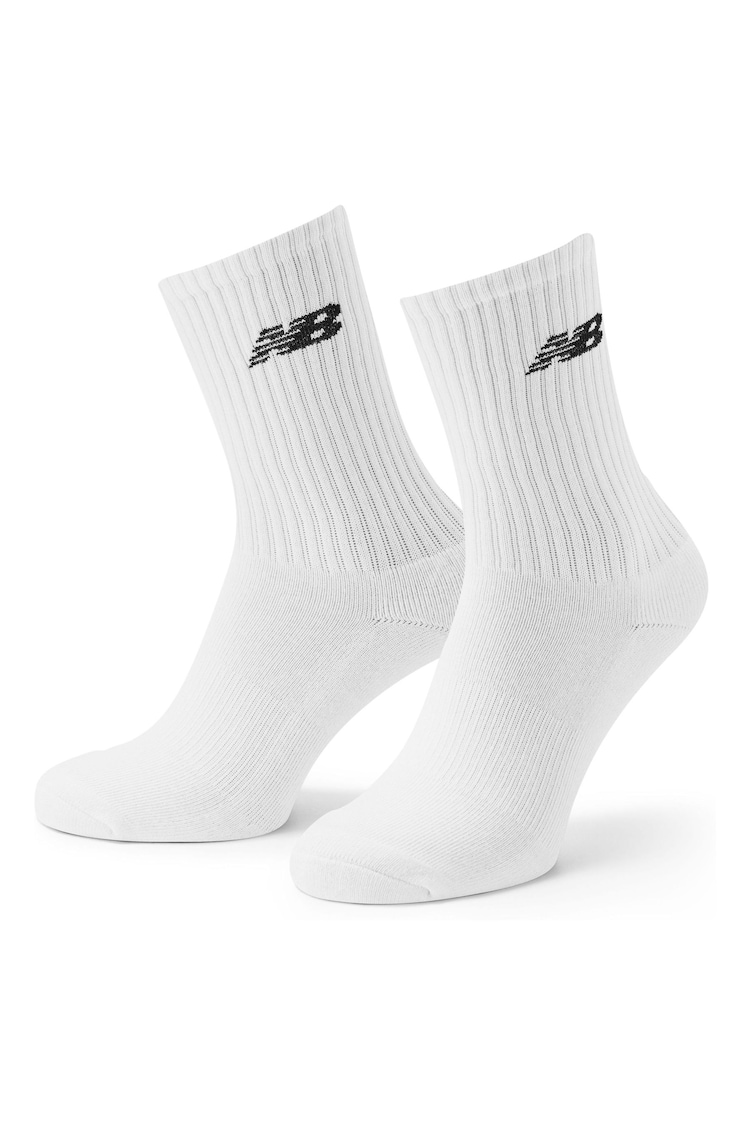 New Balance White Everyday Crew Socks 3 Pack - Image 2 of 3