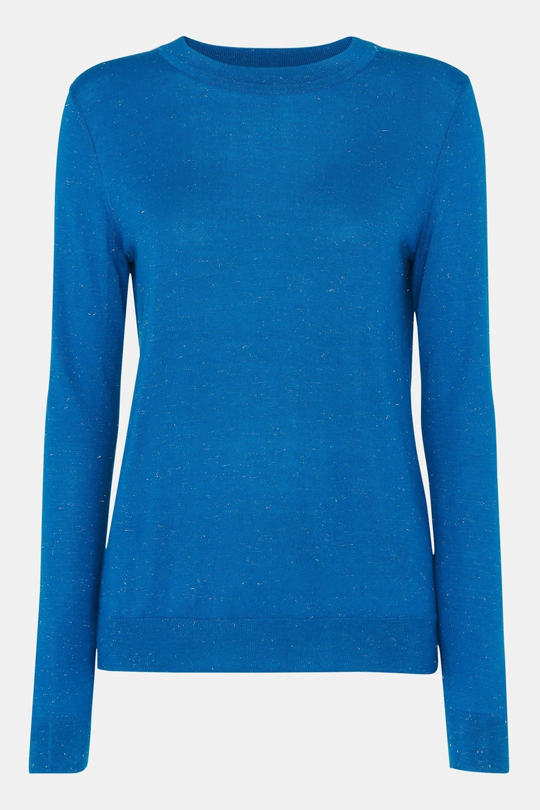 Buy Whistles Blue Annie Sparkle Crew Neck Jumper from Next Germany