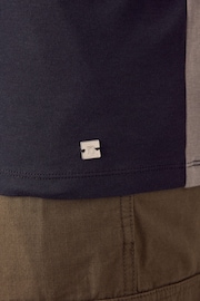 Charcoal Grey Inject Colourblock Polo Shirt - Image 5 of 8
