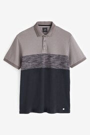 Charcoal Grey Inject Colourblock Polo Shirt - Image 6 of 8