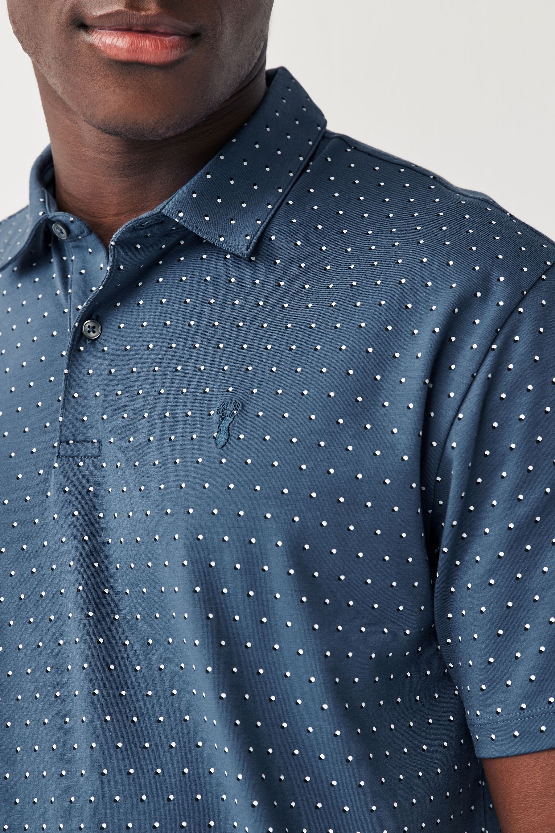 Polka dot polo shirt cheap