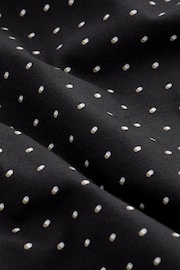 Black Short Sleeve Polka Dot Polo Shirt - Image 7 of 8