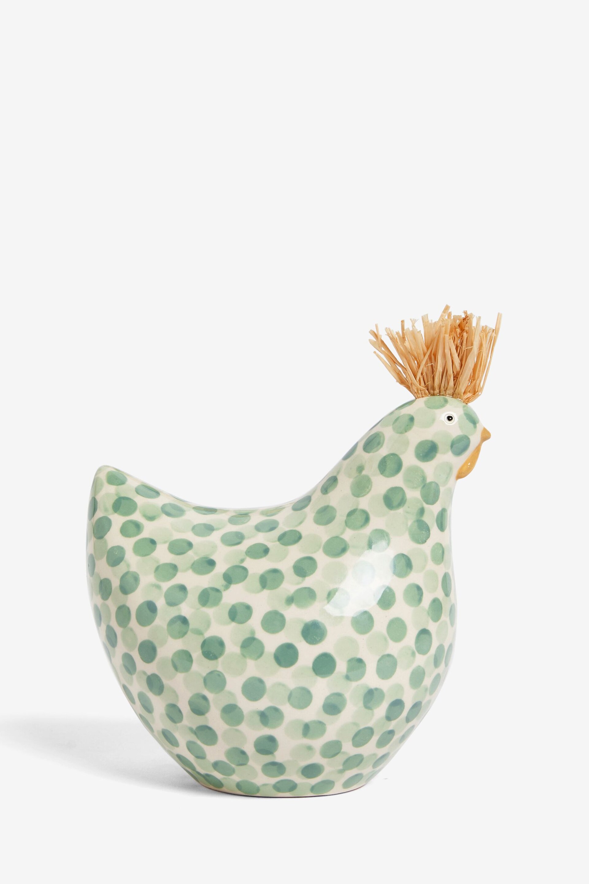 Grey/White Green and White Chicken Ornament Chicken - Image 4 of 5