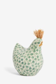 Grey/White Green and White Chicken Ornament Chicken - Image 5 of 5