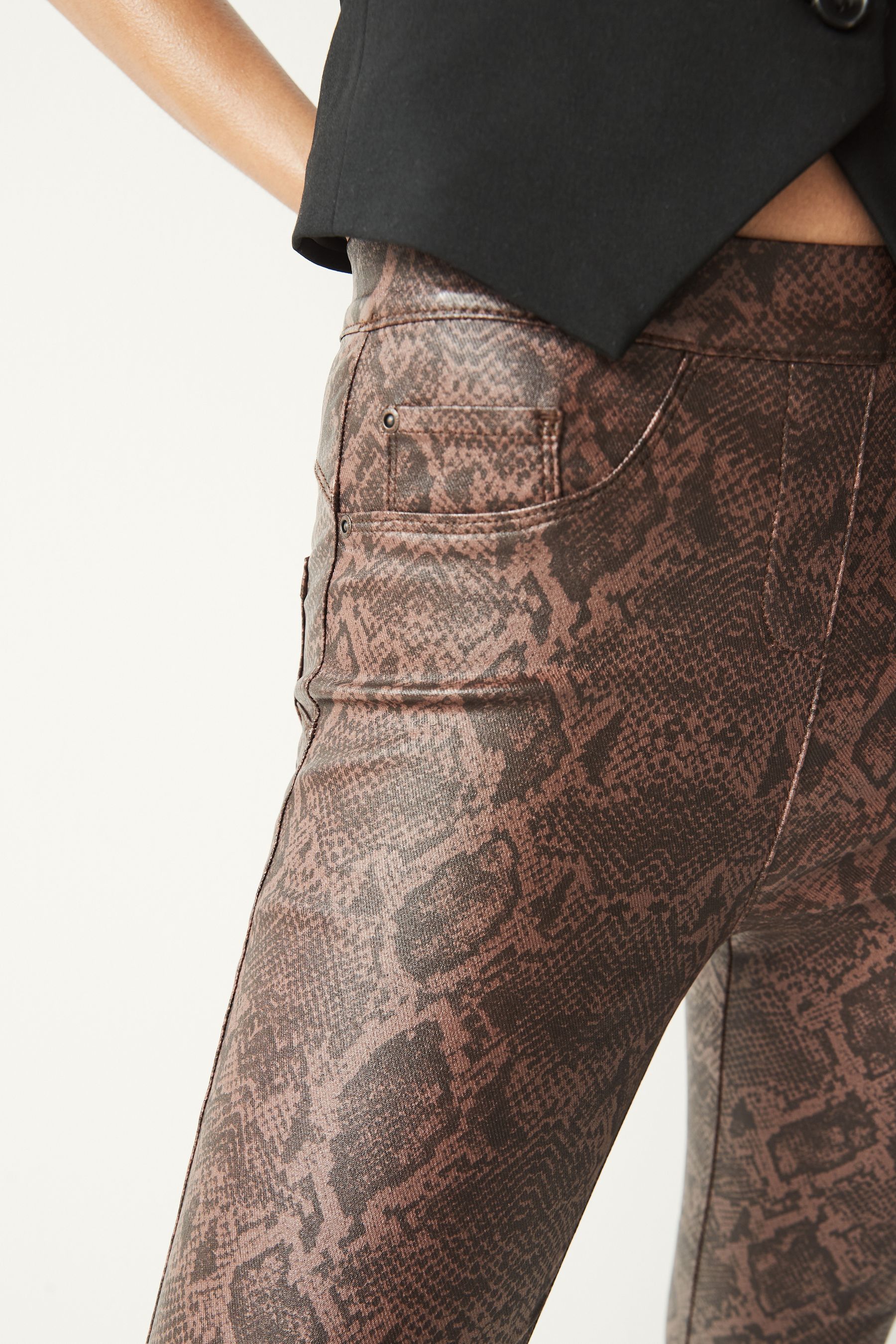 Snake print jeggings on sale