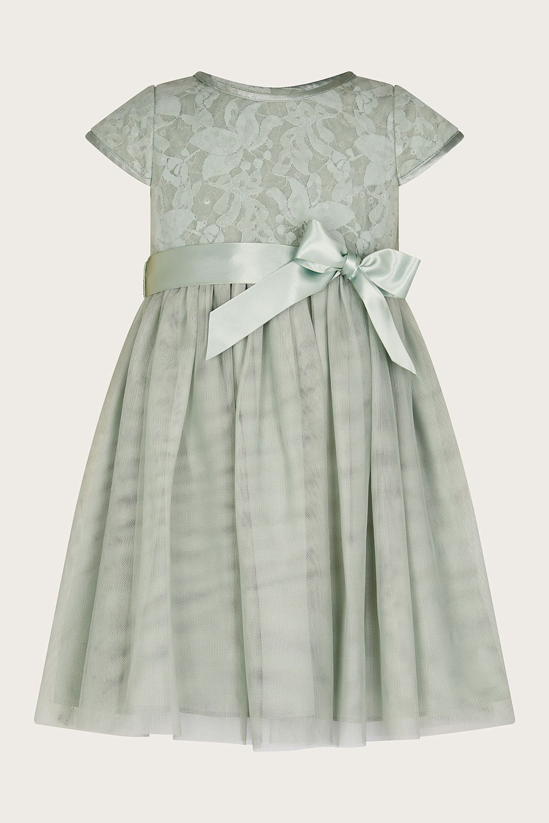 Buy Monsoon Green Baby Lacey Sequin Truth Dress from Next Luxembourg