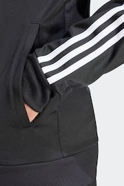 adidas Black Sportswear Essentials Warm Up 3 Stripes Track Top - Image 5 of 6