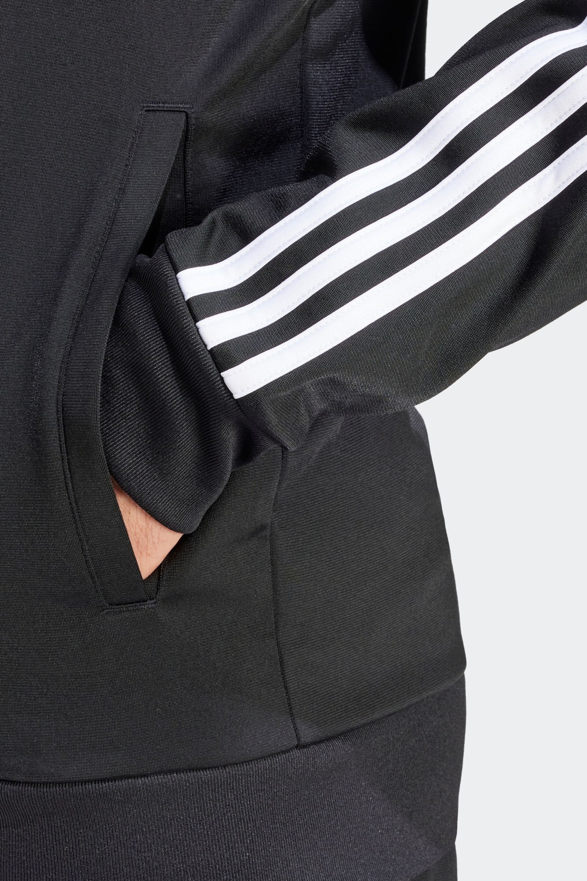adidas Black Sportswear Essentials Warm-Up 3-Stripes Track Top - Image 5 of 6