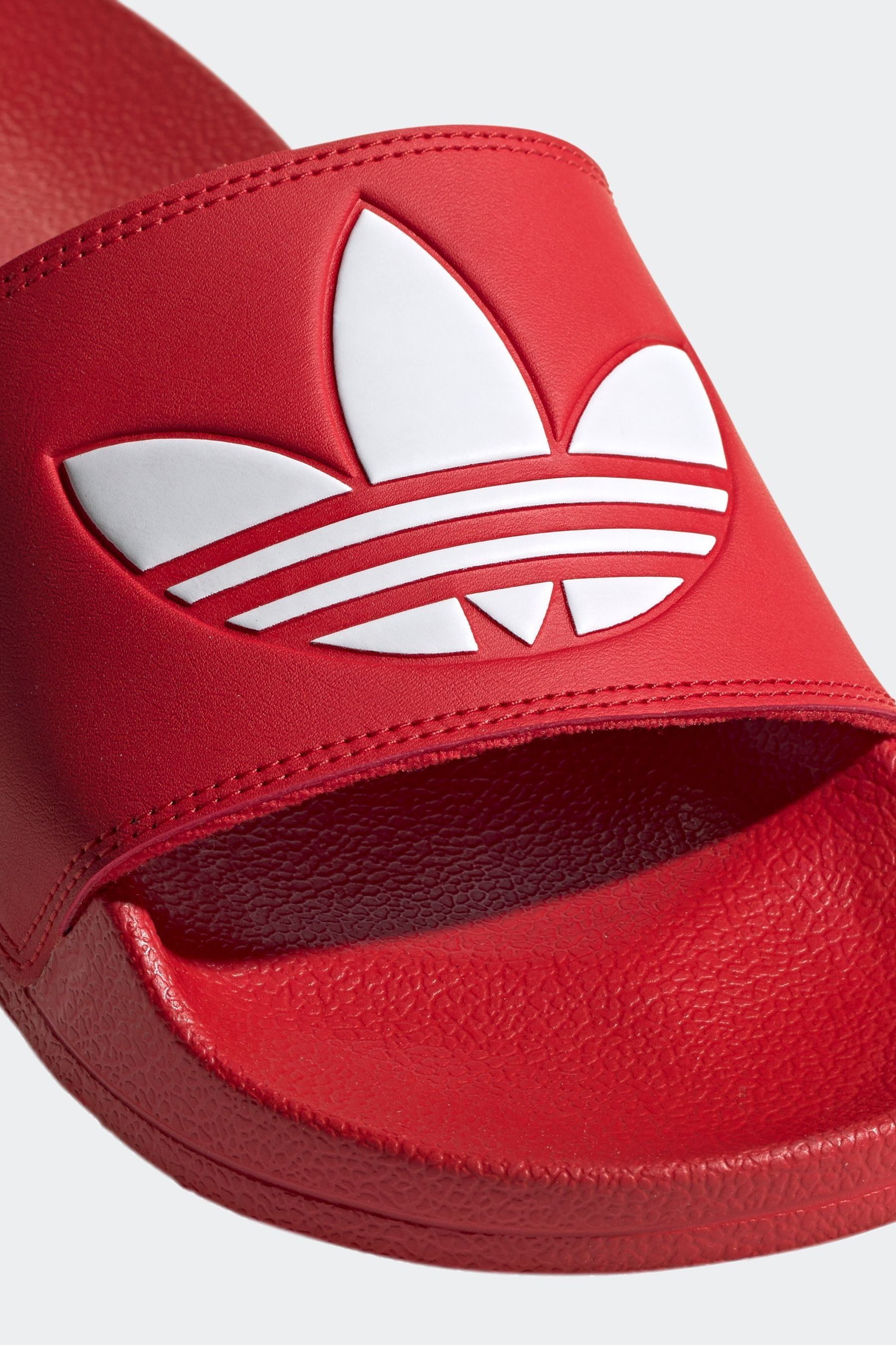 Adidas originals adilette sliders in red hot sale