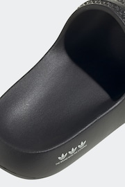 adidas Black Adilette Ayoon Sandals - Image 9 of 11