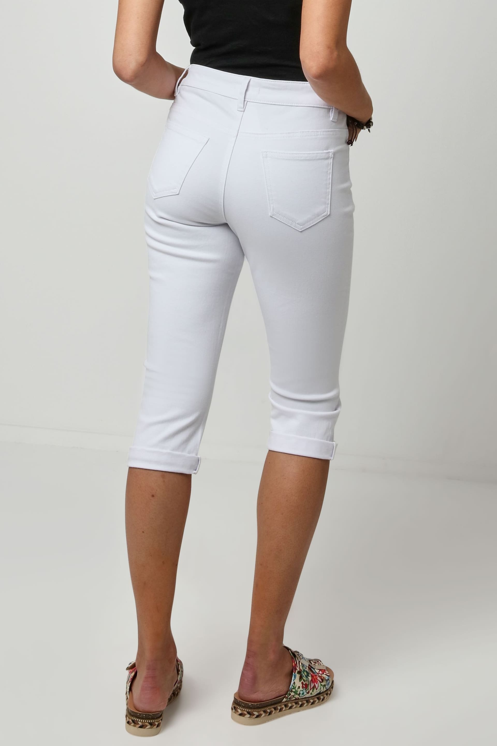 Joe Browns White Essentials Stretch Capri Trousers - Image 2 of 3