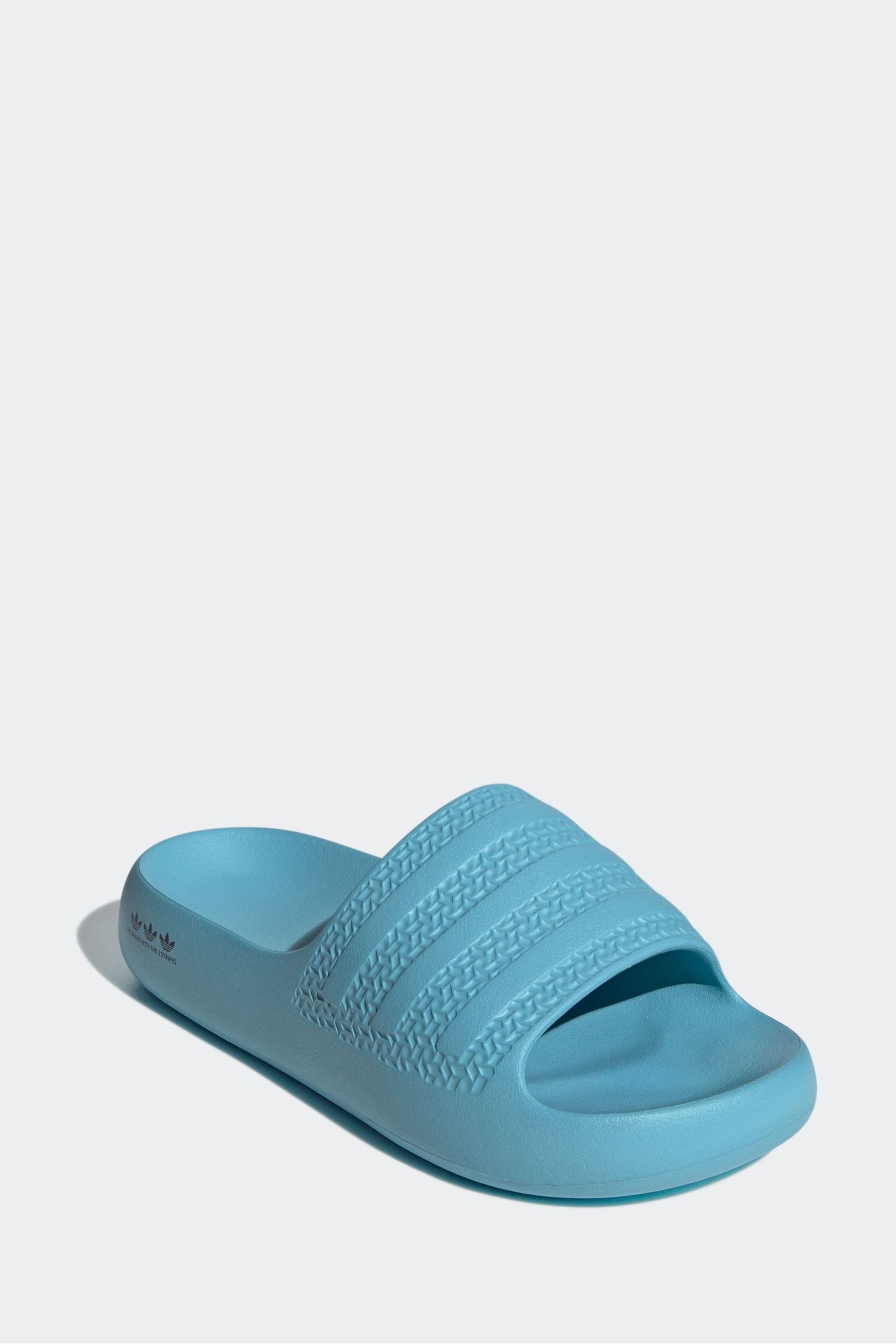 adidas Blue Adilette Ayoon Sandals - Image 3 of 8