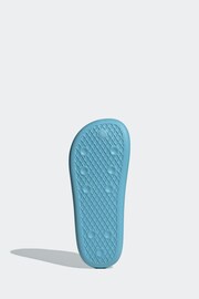 adidas Blue Adilette Ayoon Sandals - Image 6 of 8