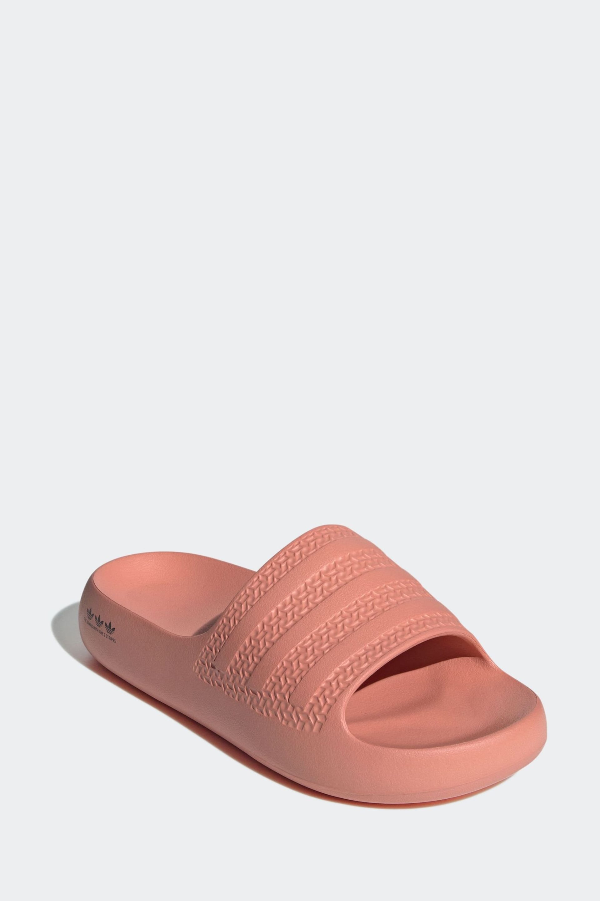 adidas Red Adilette Ayoon Sandals - Image 3 of 8
