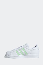 adidas Originals White Superstar Trainers - Image 2 of 8