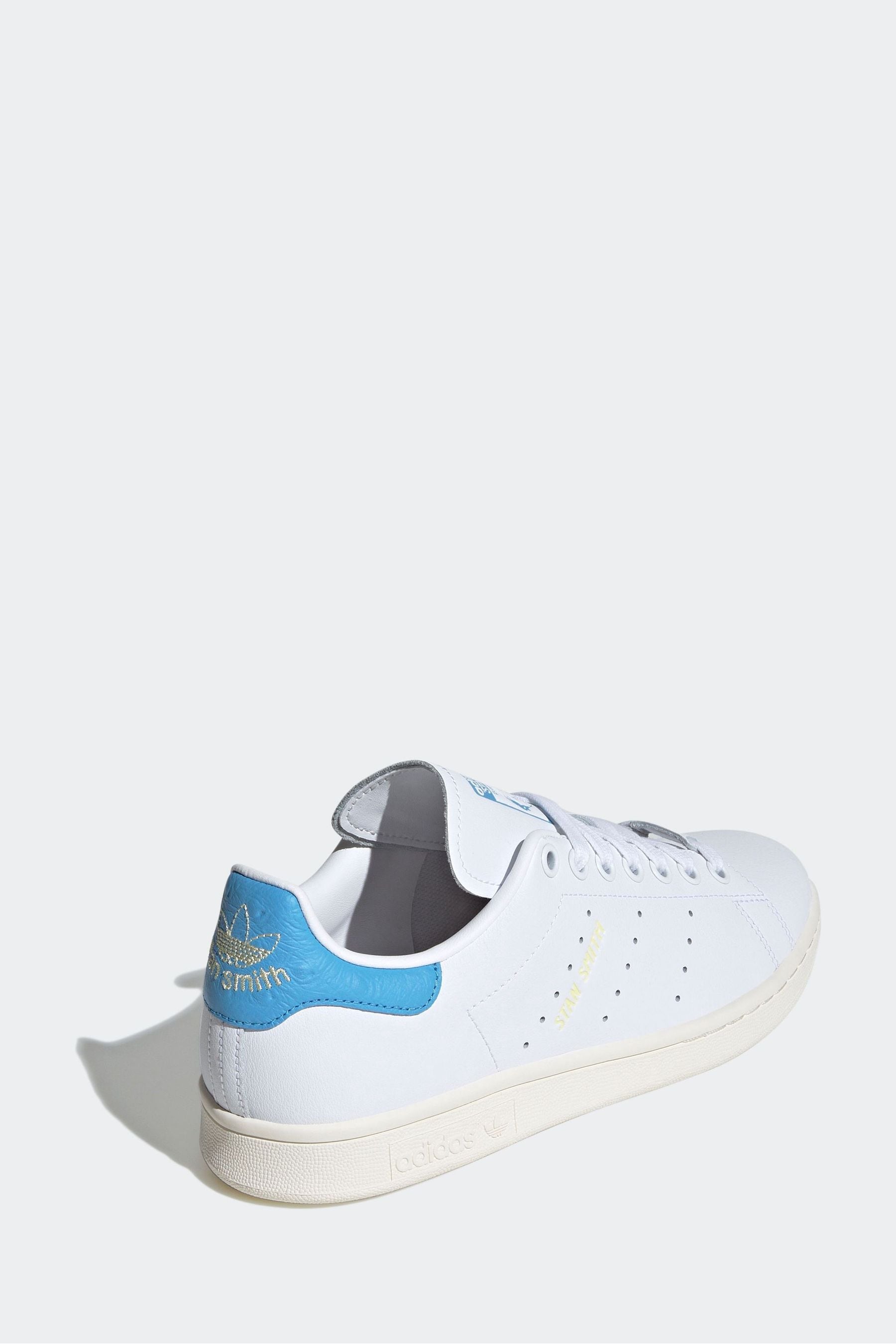 White and blue stan smith sneakers online