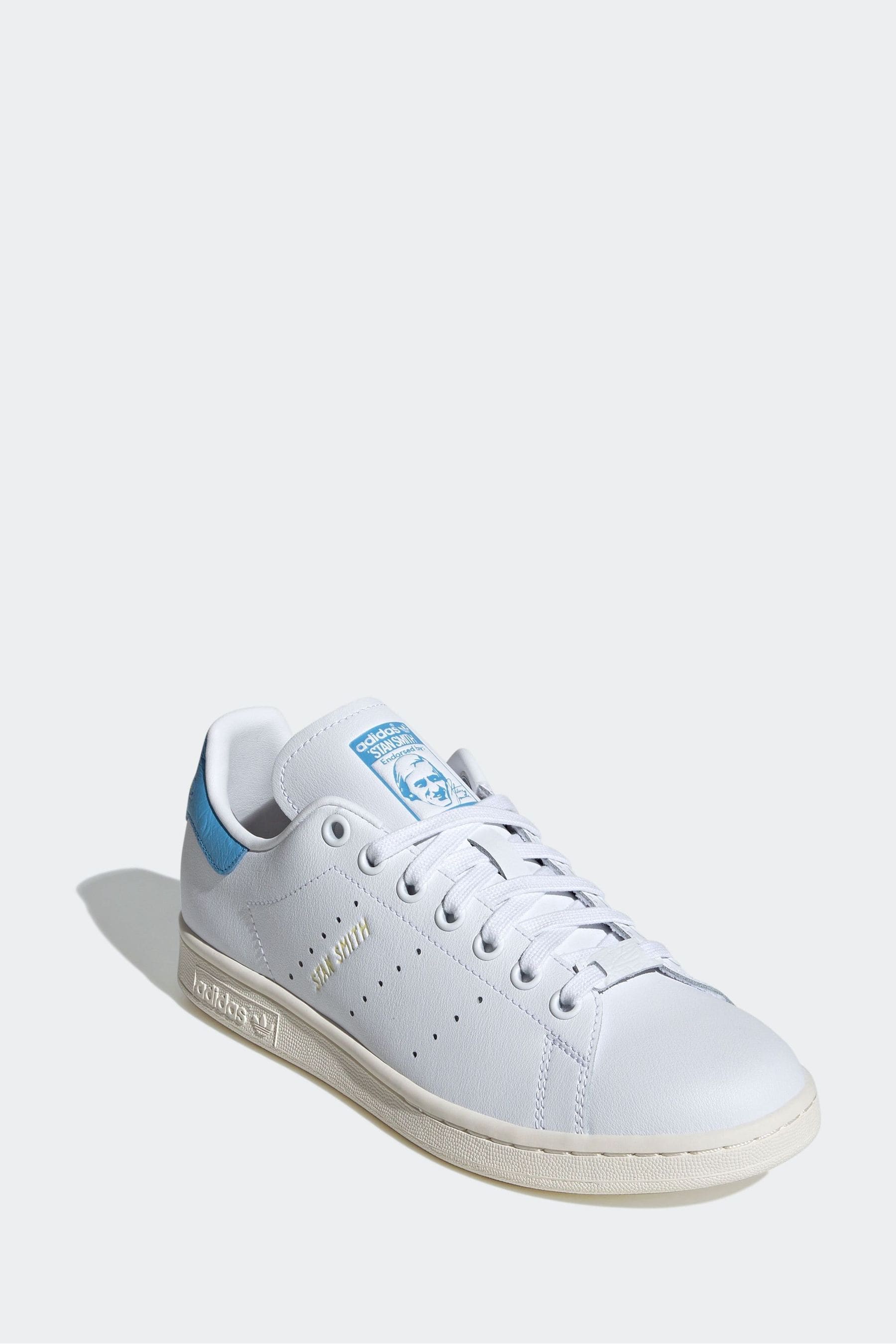 Buy adidas Originals Blue White Stan Smith Trainers from Next Luxembourg