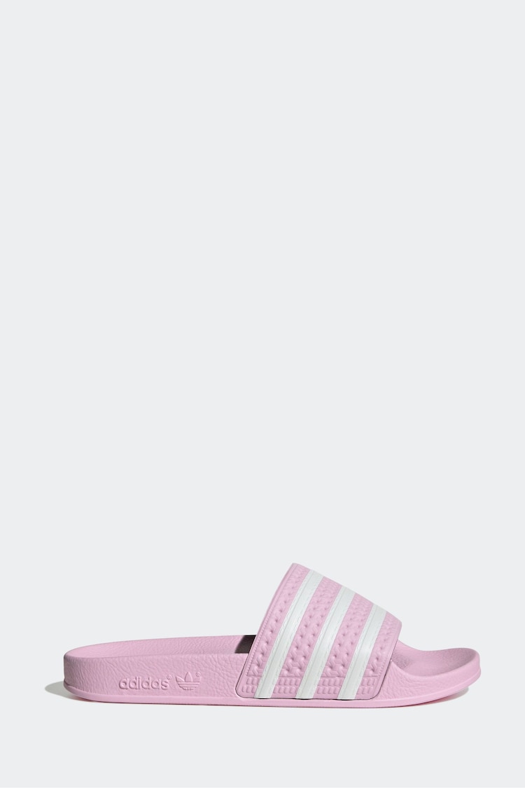 adidas Originals Pink Adilette Slides - Image 1 of 9